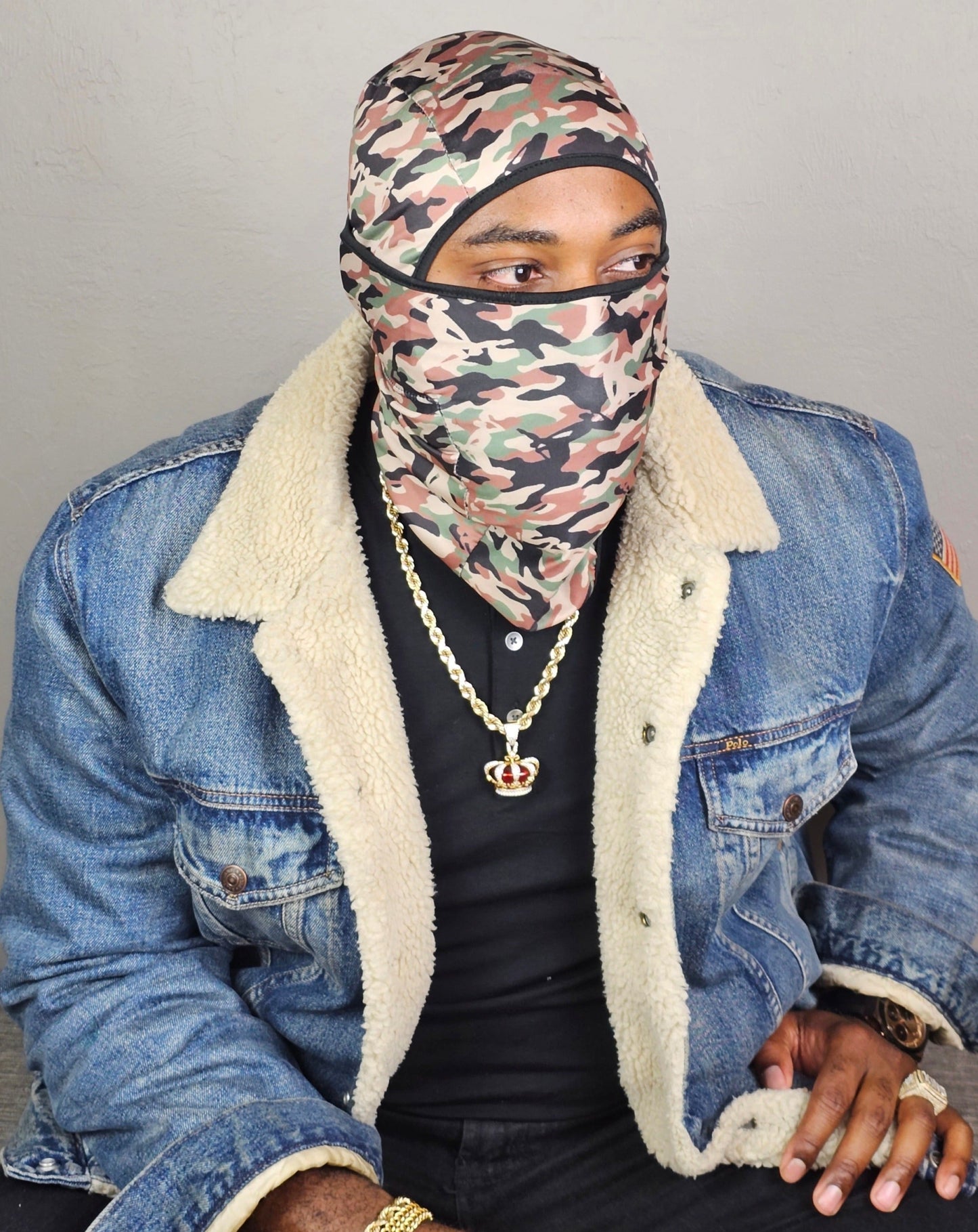Neg Mawon ALL-OVER Printed Camo Ski Mask