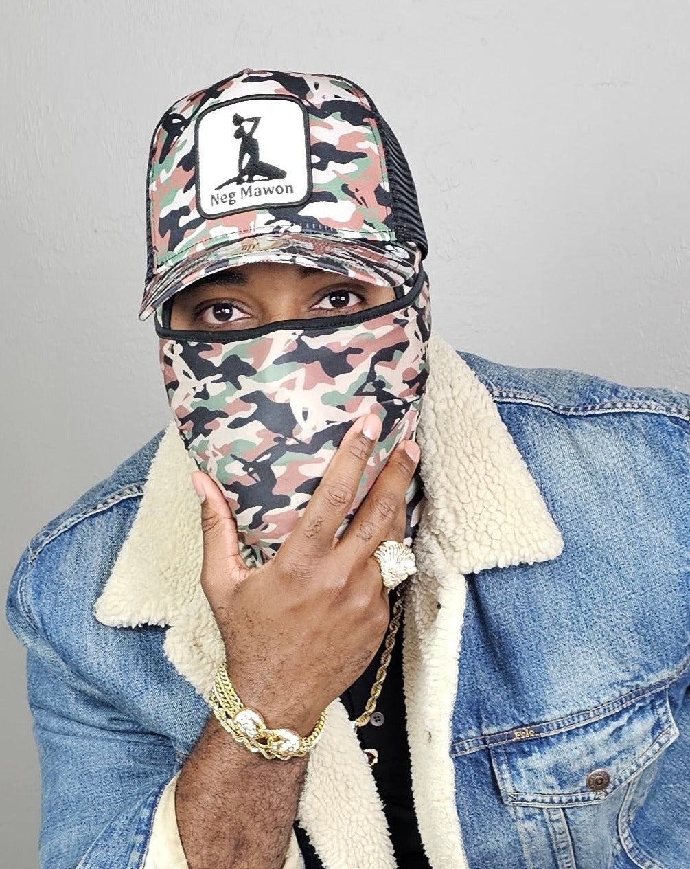 Neg Mawon Adjustable Mesh Snapback Hat