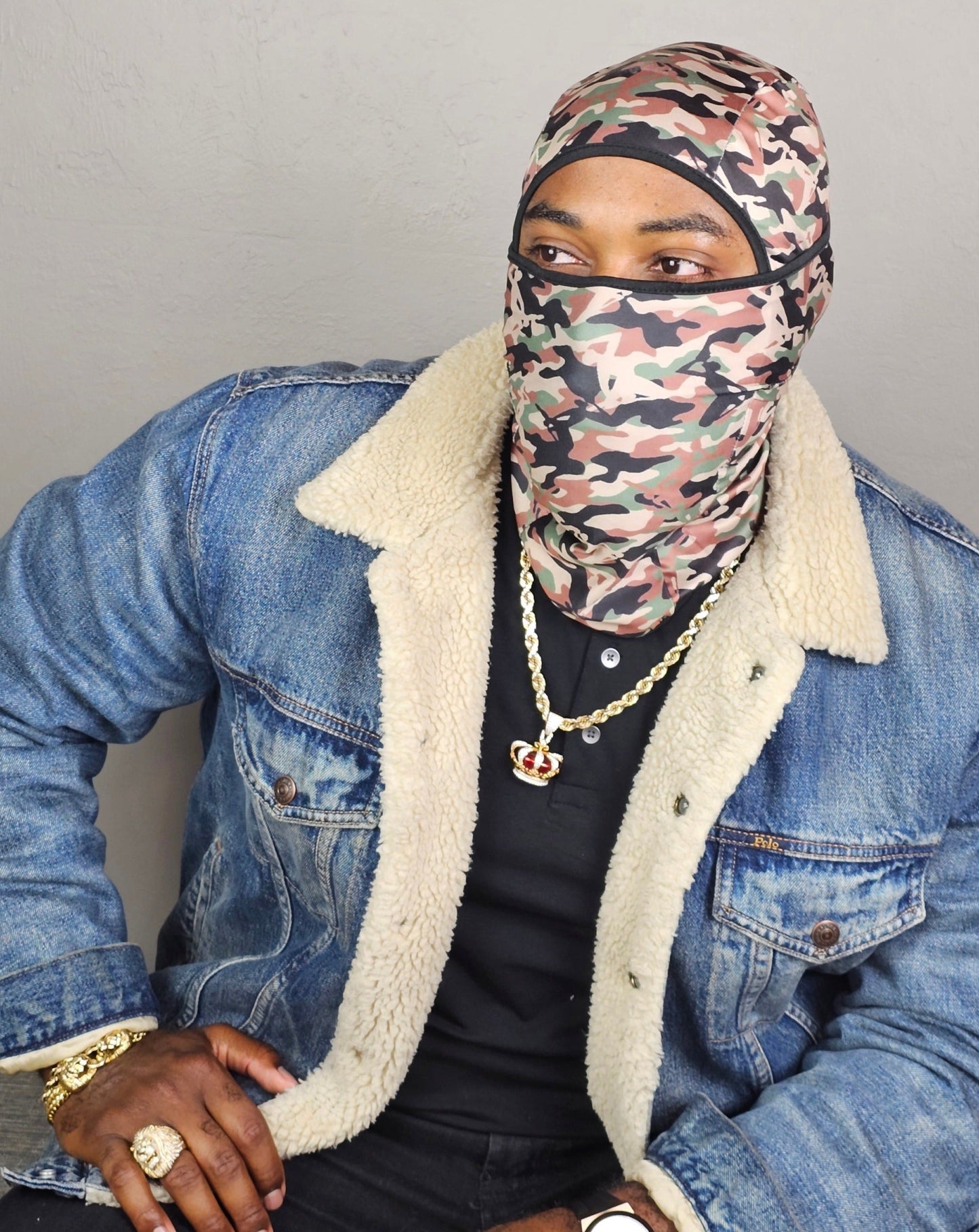 Neg Mawon ALL-OVER Printed Camo Ski Mask