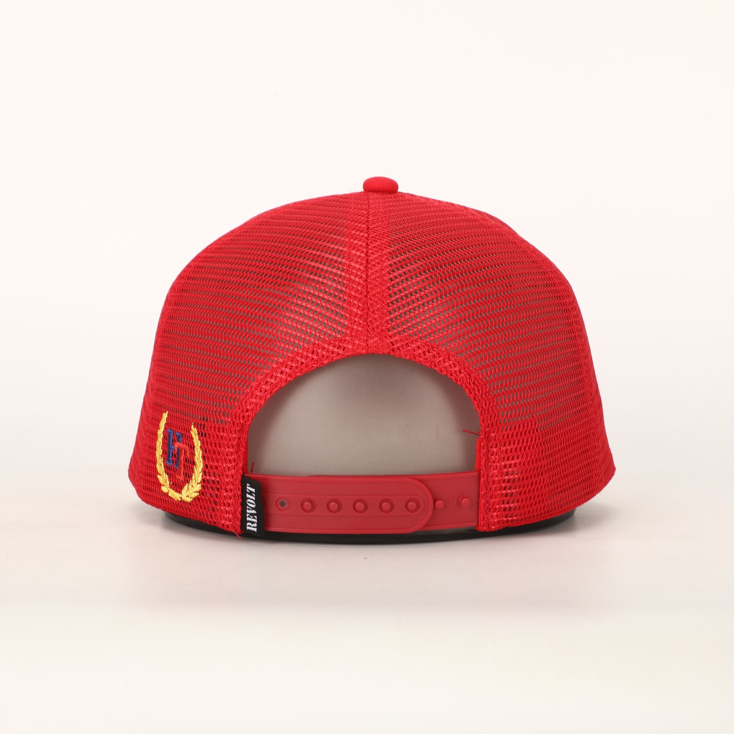 Red Haitian Crest Hat Adjustable Mesh Snapback Hat