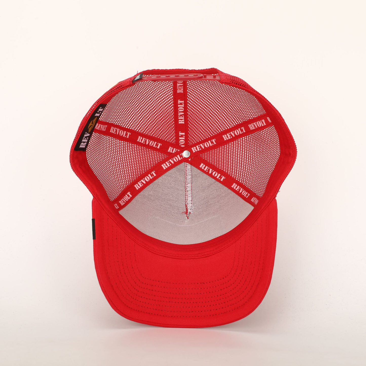 Red Haitian Crest Hat Adjustable Mesh Snapback Hat