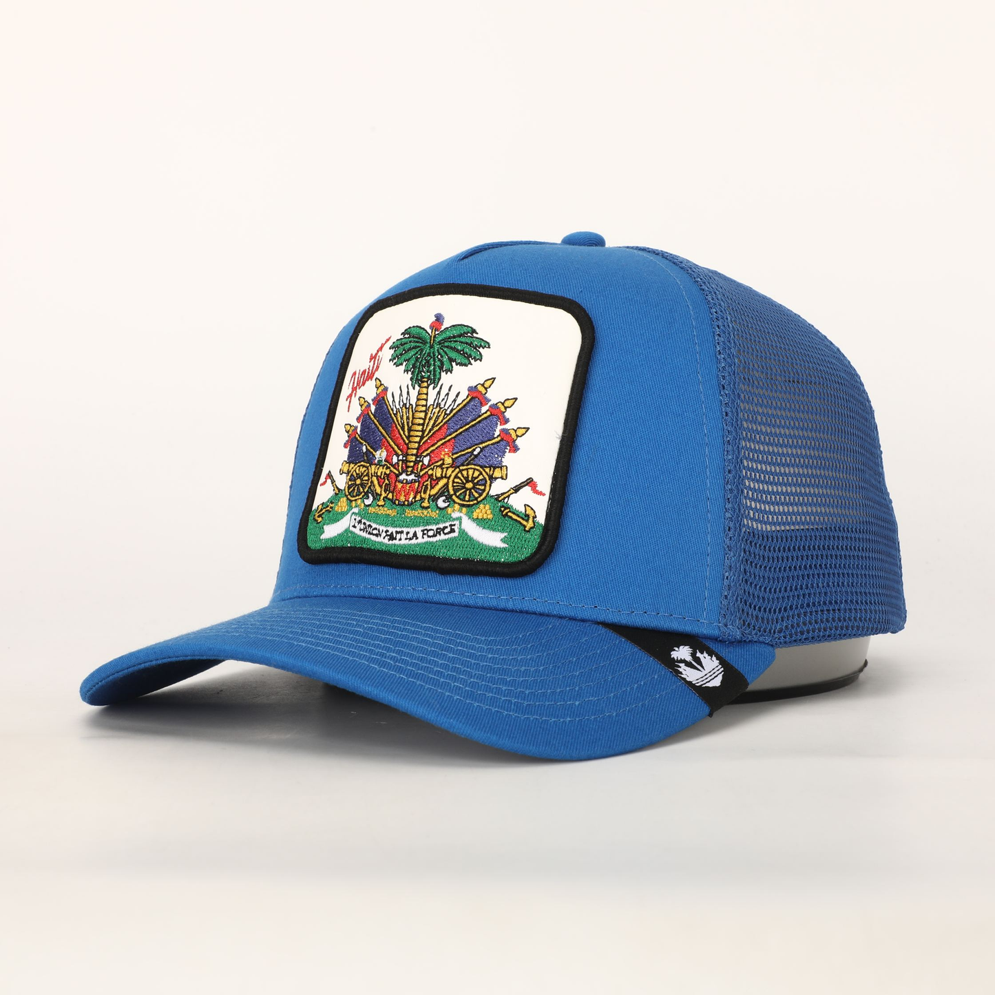 Royal Blue Haitian Crest Adjustable Mesh Snapback Hat
