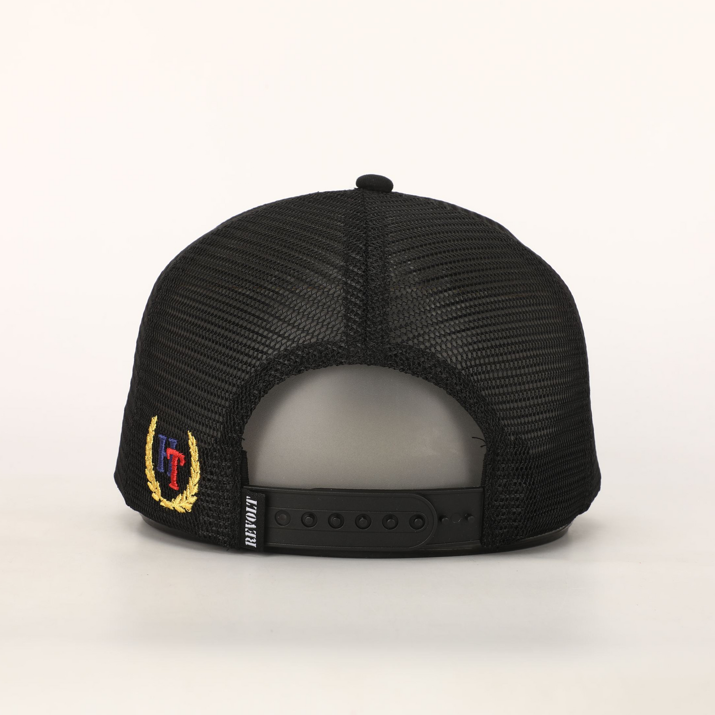 Black Haitian Crest Adjustable Mesh Snapback Hat