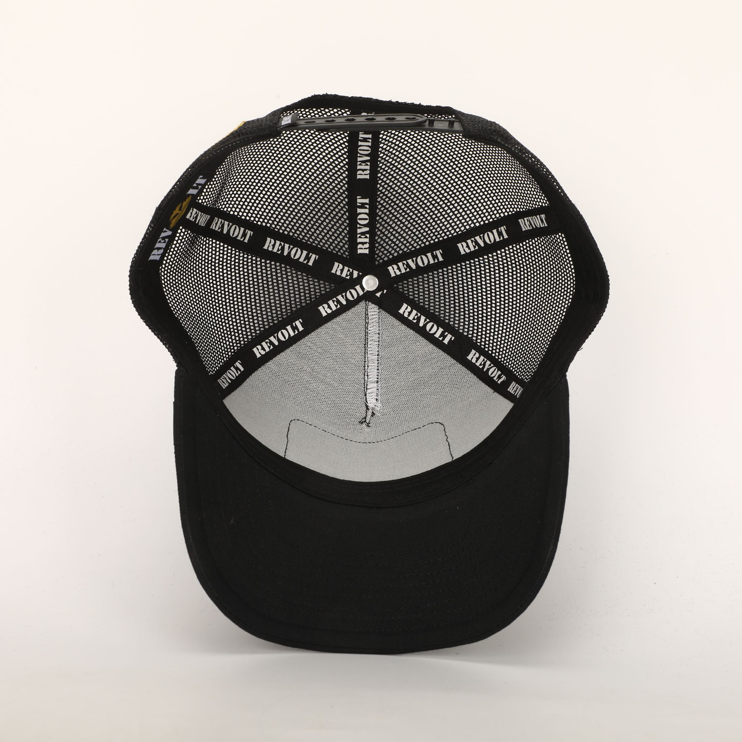 Black Haitian Crest Adjustable Mesh Snapback Hat